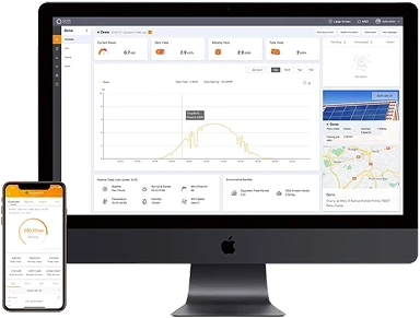Панель моніторингу SolisCloud на комп'ютері та в мобільному застосунку